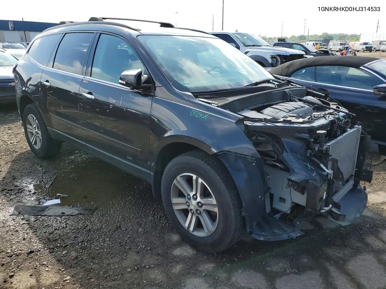 2017 Chevrolet Traverse Lt VIN: 1GNKRHKD0HJ314533 Lot: 56482706