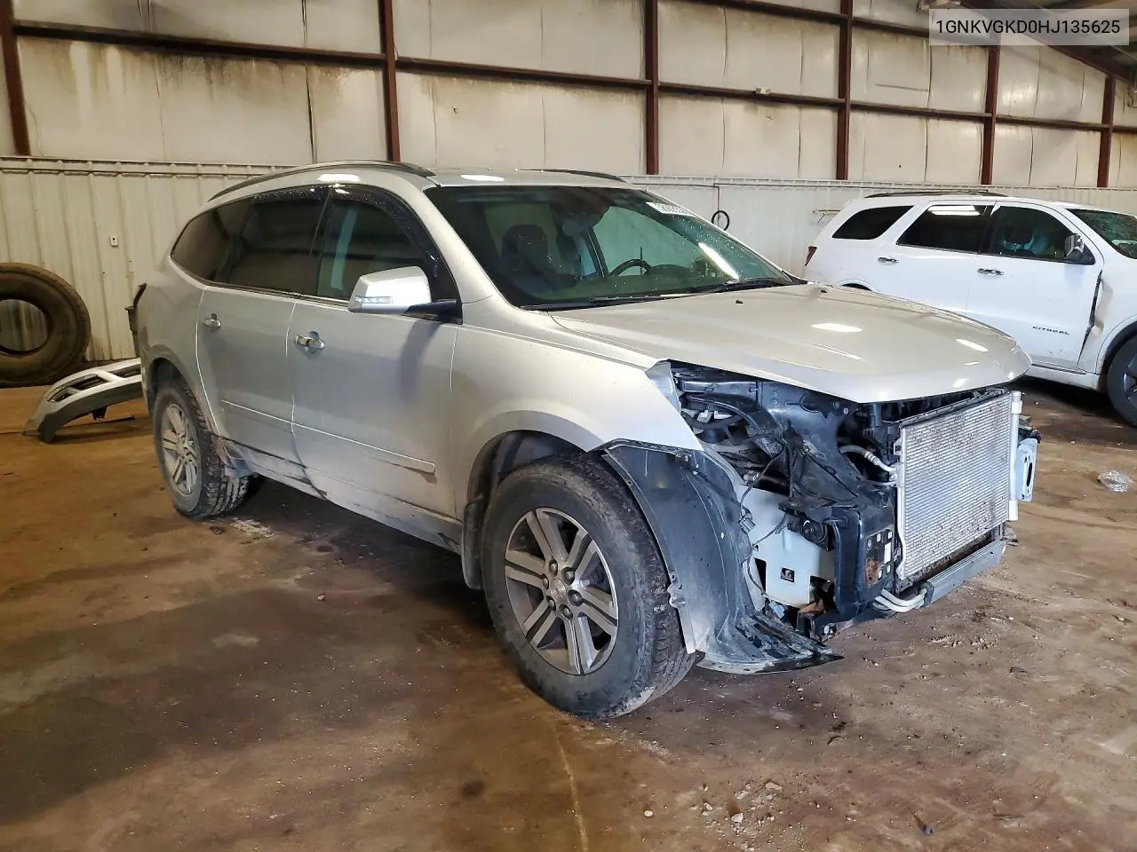 2017 Chevrolet Traverse Lt VIN: 1GNKVGKD0HJ135625 Lot: 56993336