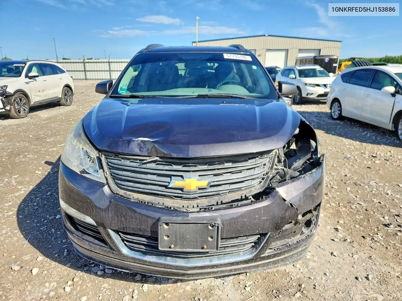2017 Chevrolet Traverse Ls VIN: 1GNKRFED5HJ153886 Lot: 57735186