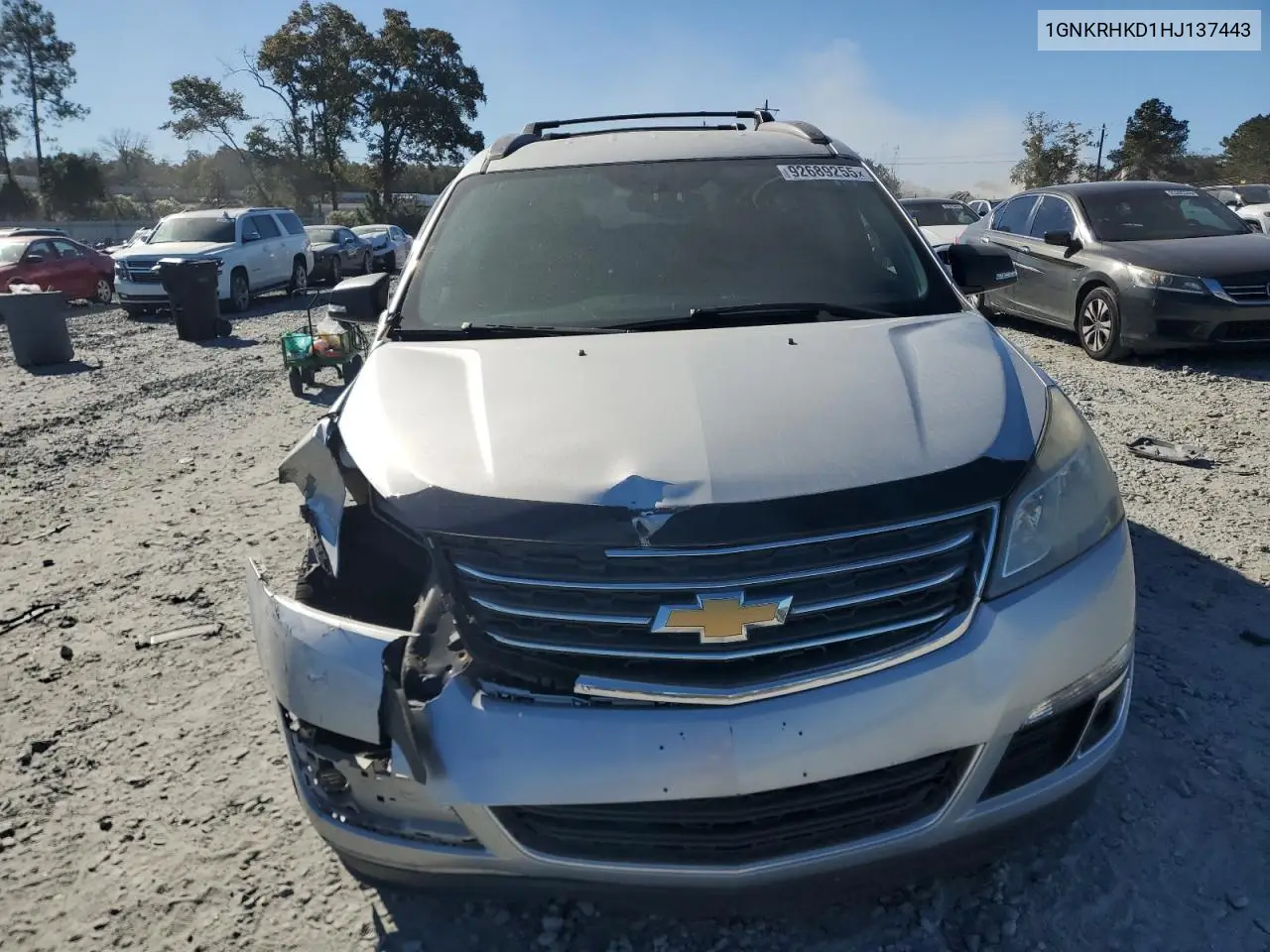 1GNKRHKD1HJ137443 2017 Chevrolet Traverse Lt