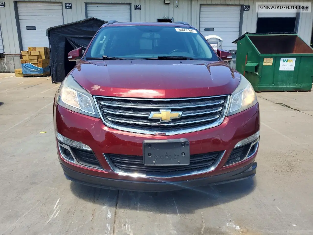 2017 Chevrolet Traverse Lt VIN: 1GNKVGKD7HJ140868 Lot: 60558296