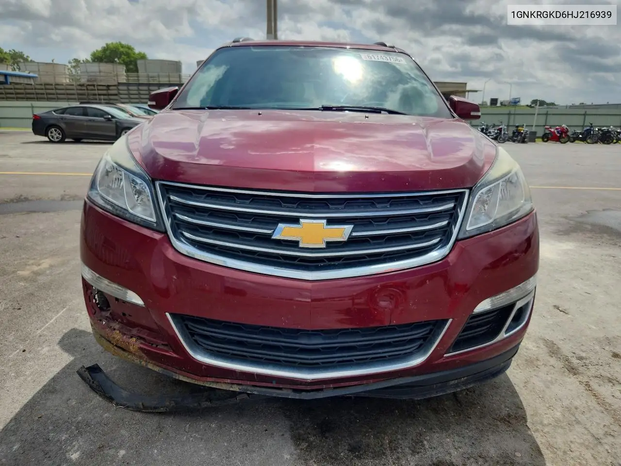 2017 Chevrolet Traverse Lt VIN: 1GNKRGKD6HJ216939 Lot: 61743756