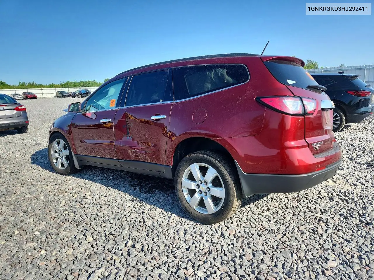 2017 Chevrolet Traverse Lt VIN: 1GNKRGKD3HJ292411 Lot: 62114506