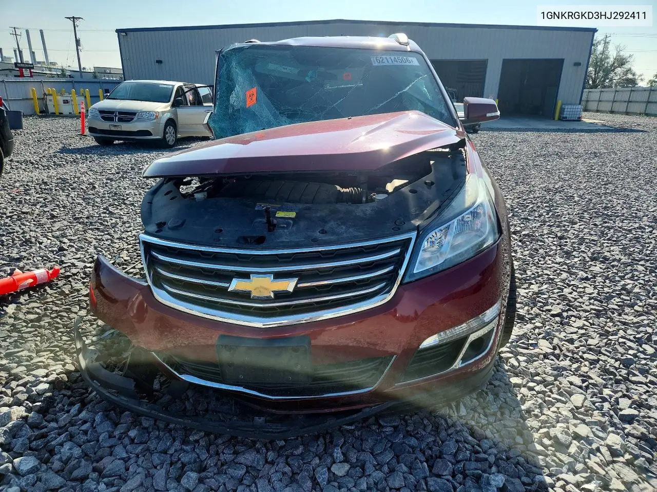 2017 Chevrolet Traverse Lt VIN: 1GNKRGKD3HJ292411 Lot: 62114506
