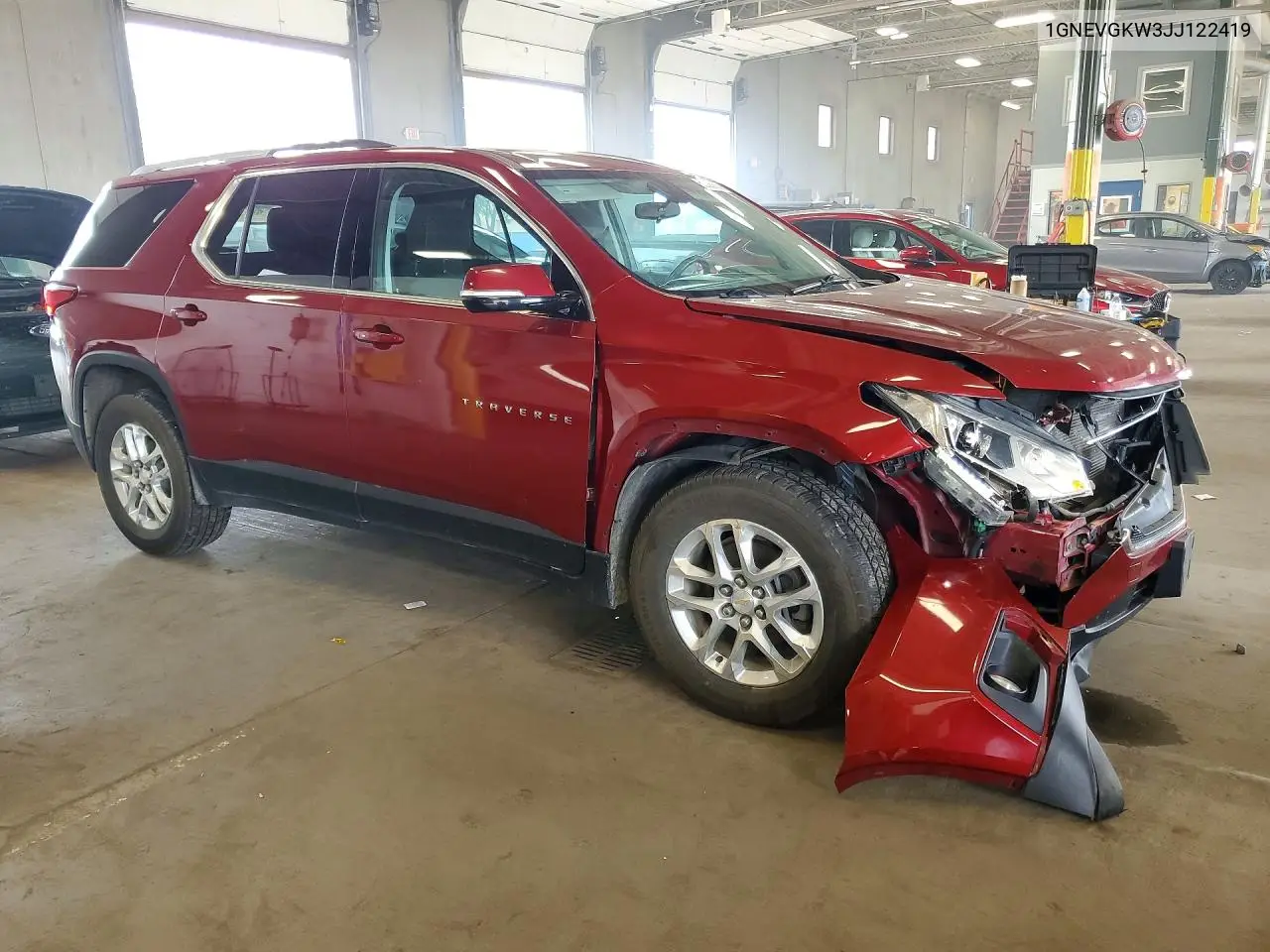 2018 Chevrolet Traverse Lt VIN: 1GNEVGKW3JJ122419 Lot: 56662566
