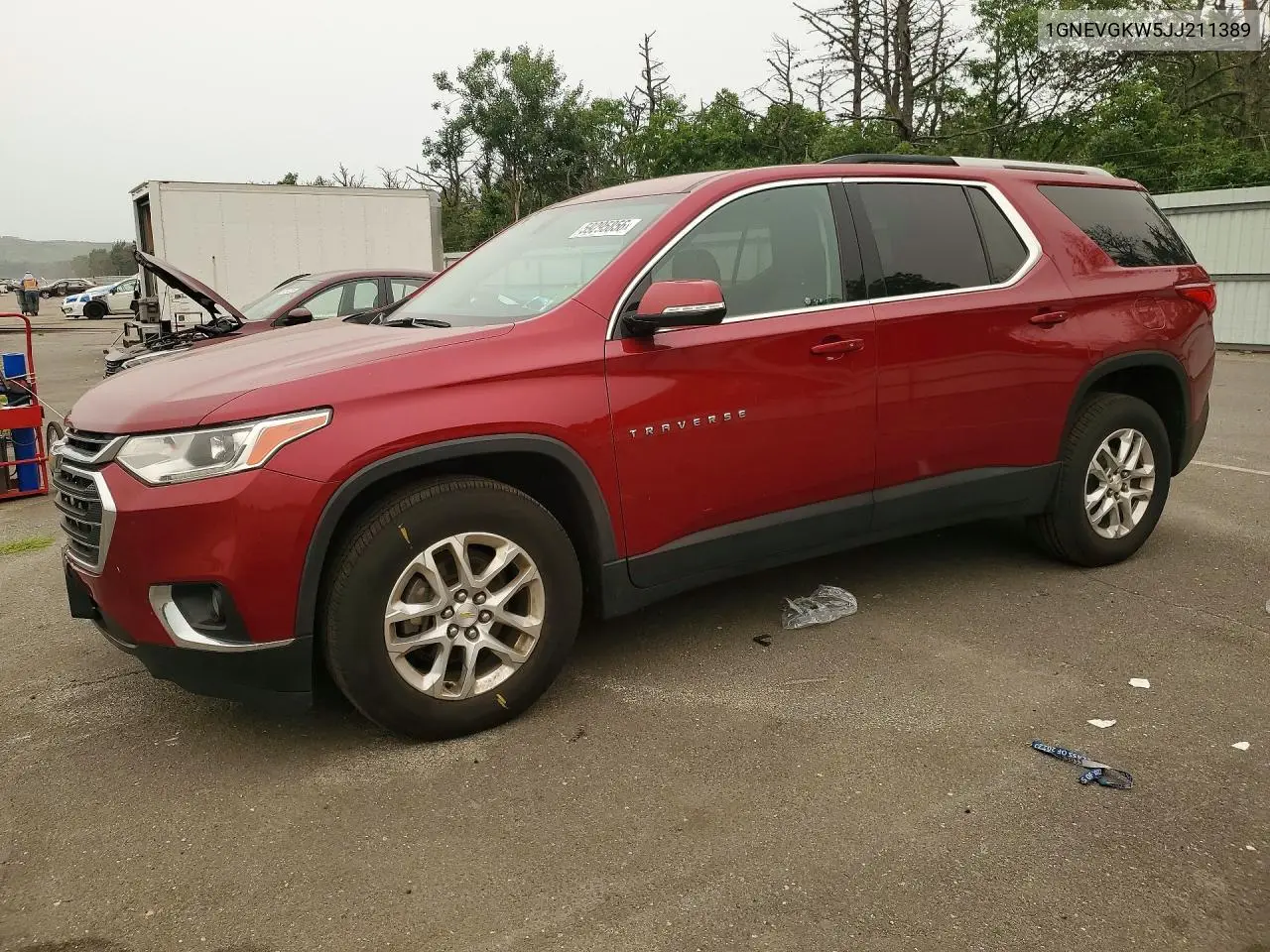 2018 Chevrolet Traverse Lt VIN: 1GNEVGKW5JJ211389 Lot: 59295856