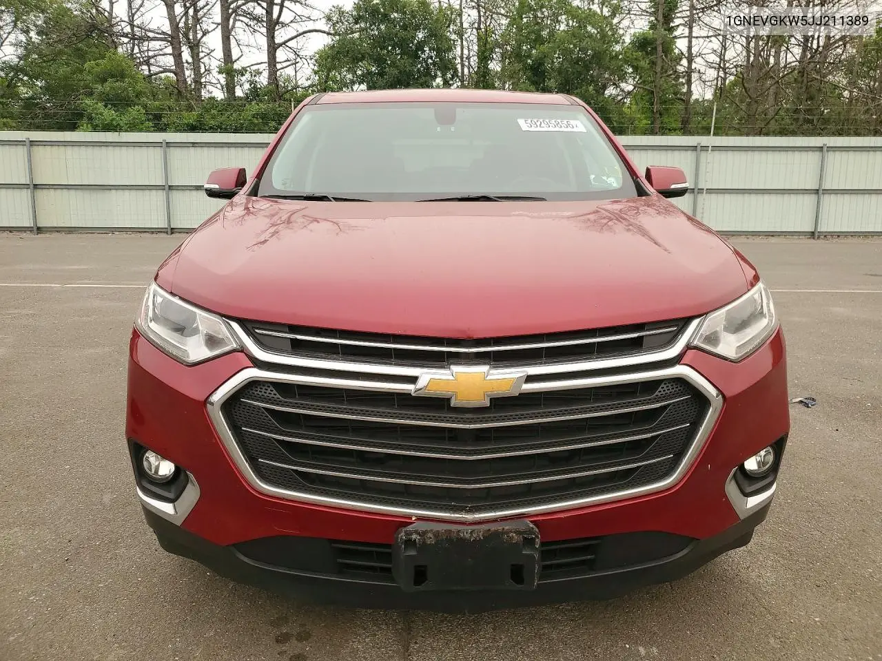 2018 Chevrolet Traverse Lt VIN: 1GNEVGKW5JJ211389 Lot: 59295856