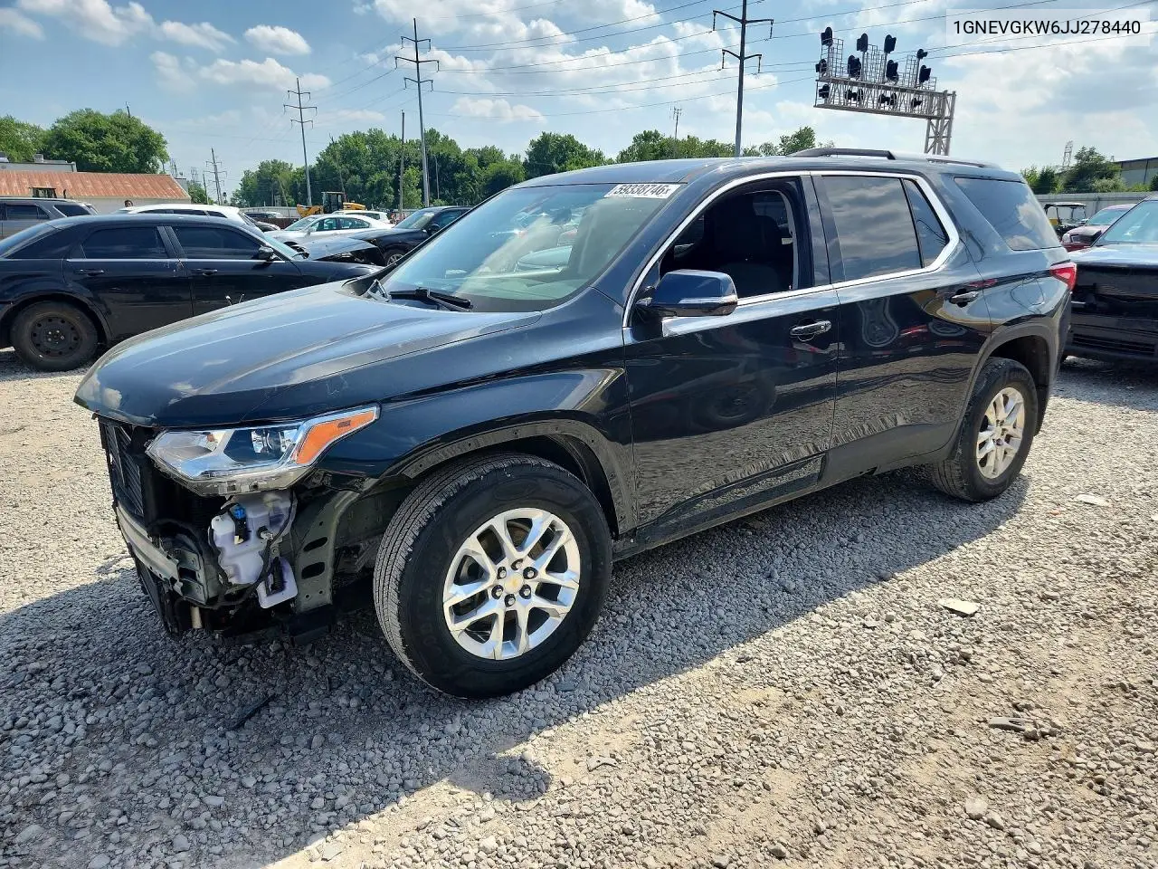 2018 Chevrolet Traverse Lt VIN: 1GNEVGKW6JJ278440 Lot: 59338746