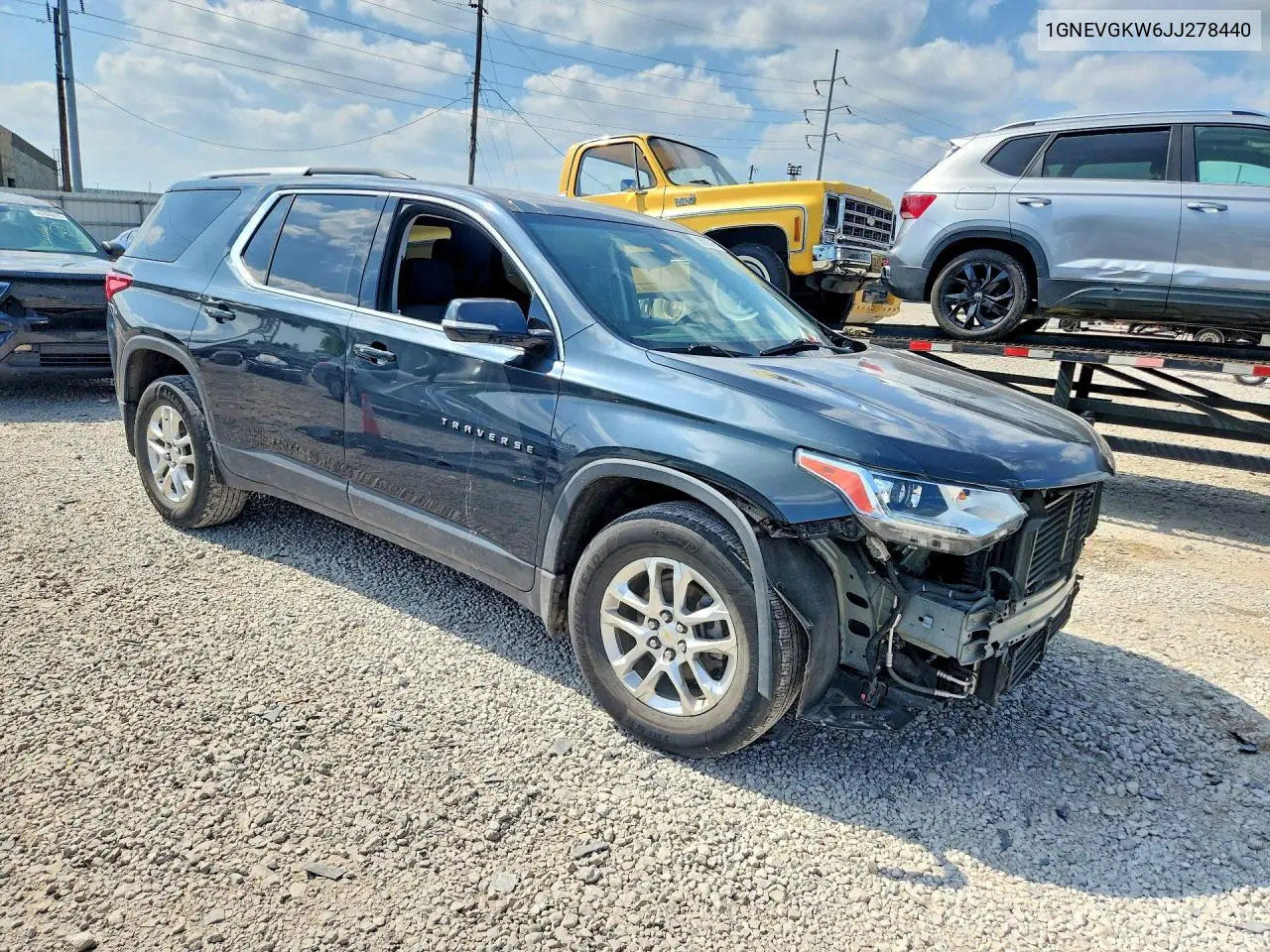 2018 Chevrolet Traverse Lt VIN: 1GNEVGKW6JJ278440 Lot: 59338746