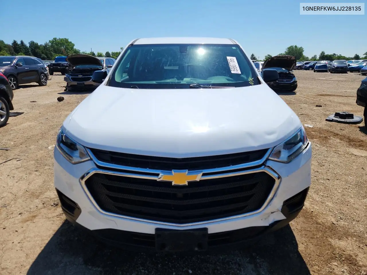 2018 Chevrolet Traverse Ls VIN: 1GNERFKW6JJ228135 Lot: 59907766