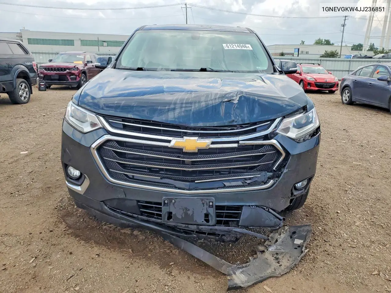 2018 Chevrolet Traverse Lt VIN: 1GNEVGKW4JJ236851 Lot: 61214946