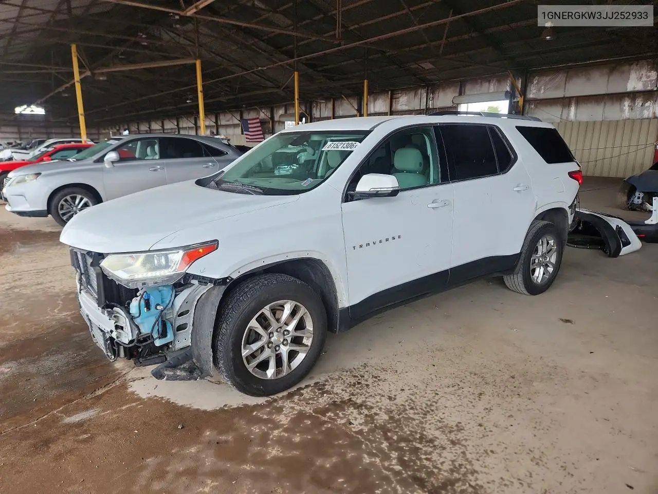 2018 Chevrolet Traverse Lt VIN: 1GNERGKW3JJ252933 Lot: 61521306