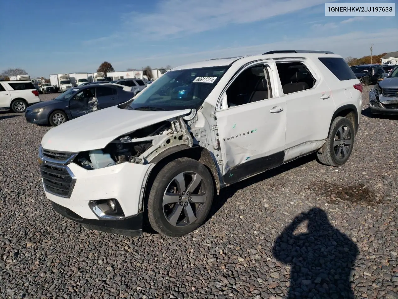 1GNERHKW2JJ197638 2018 Chevrolet Traverse Lt