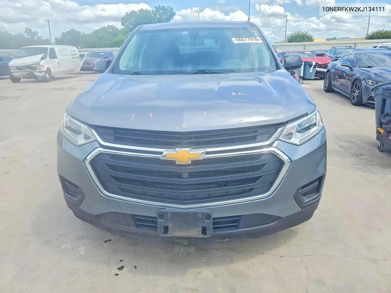 2019 Chevrolet Traverse Ls VIN: 1GNERFKW2KJ134111 Lot: 56577916