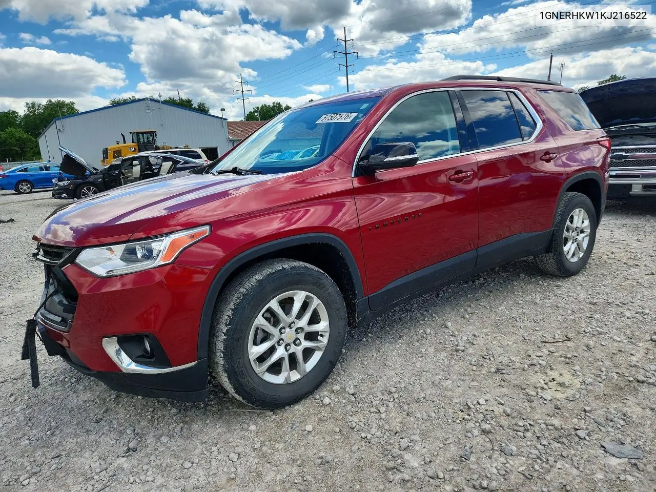 2019 Chevrolet Traverse Lt VIN: 1GNERHKW1KJ216522 Lot: 57507576