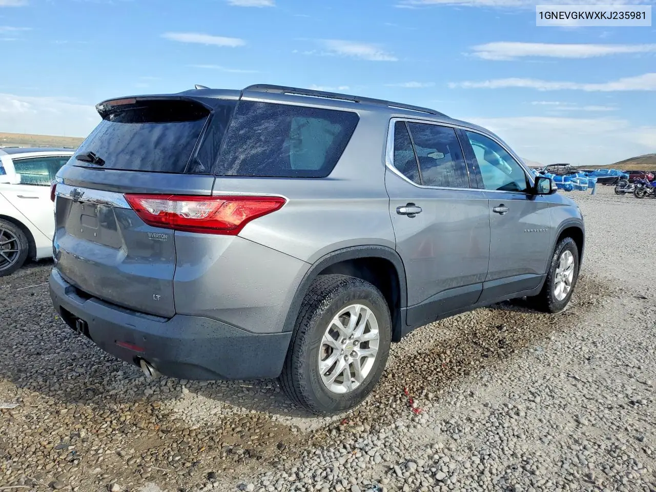 2019 Chevrolet Traverse Lt VIN: 1GNEVGKWXKJ235981 Lot: 59331056