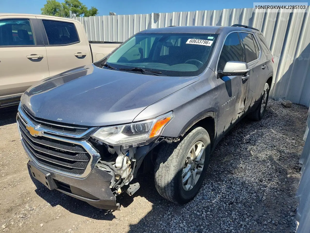 2019 Chevrolet Traverse Lt VIN: 1GNERGKW4KJ285103 Lot: 60633796