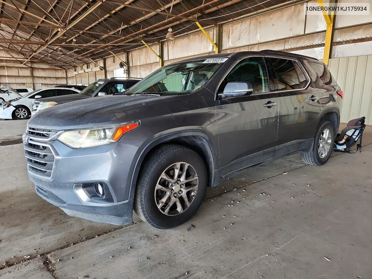 2019 Chevrolet Traverse Lt VIN: 1GNERGKW1KJ175934 Lot: 60769326