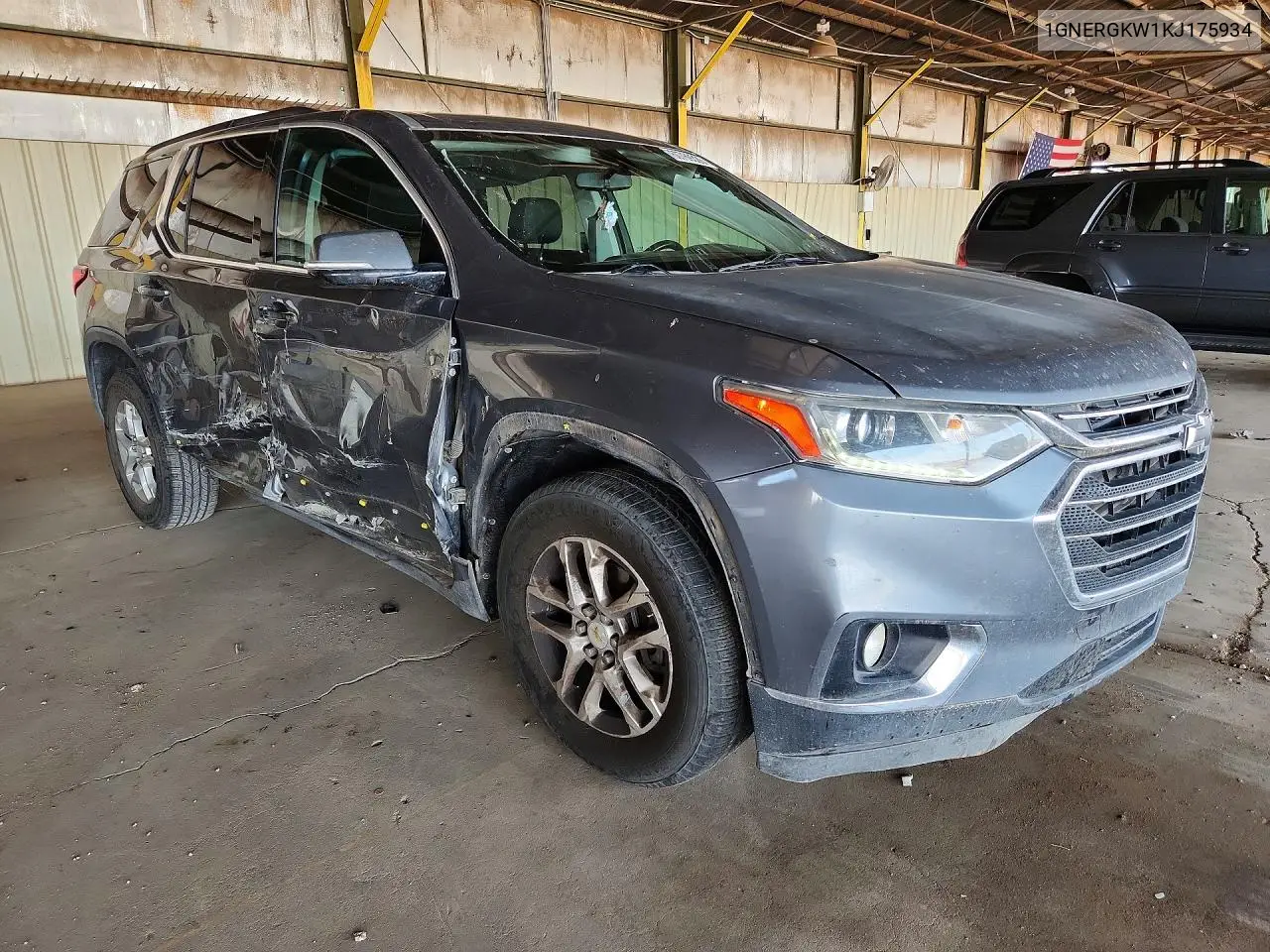 2019 Chevrolet Traverse Lt VIN: 1GNERGKW1KJ175934 Lot: 60769326