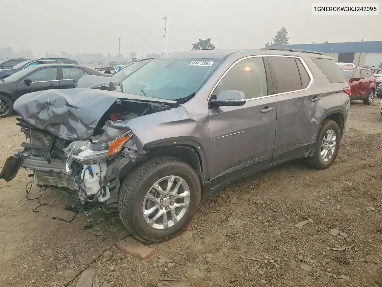 2019 Chevrolet Traverse Lt VIN: 1GNERGKW3KJ242095 Lot: 61479596