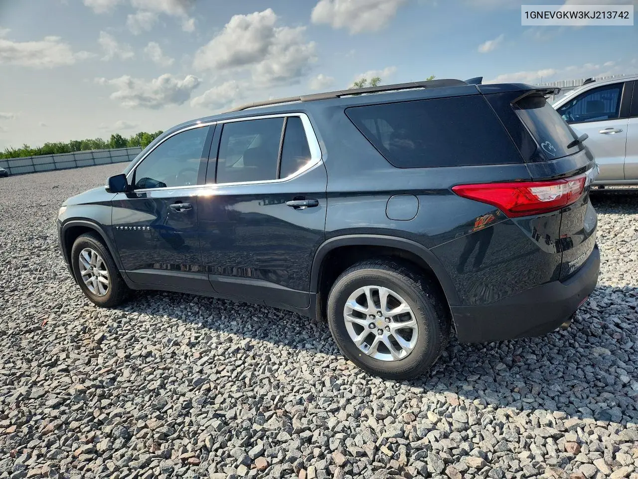 2019 Chevrolet Traverse Lt VIN: 1GNEVGKW3KJ213742 Lot: 61680936