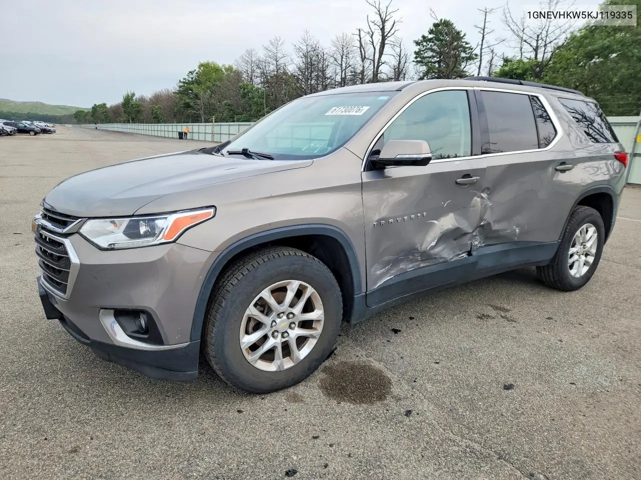2019 Chevrolet Traverse Lt VIN: 1GNEVHKW5KJ119335 Lot: 61730076