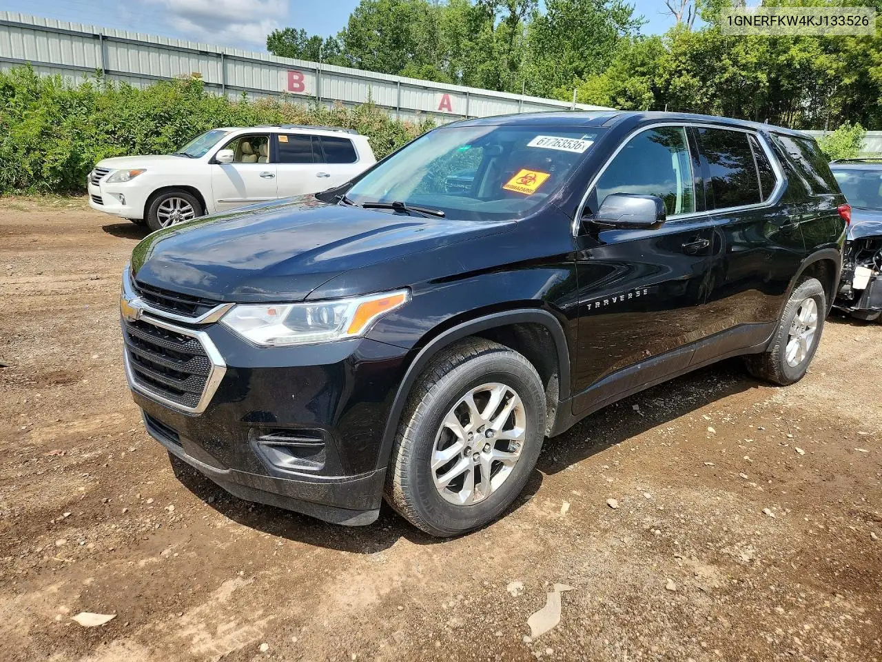 2019 Chevrolet Traverse Ls VIN: 1GNERFKW4KJ133526 Lot: 61763536