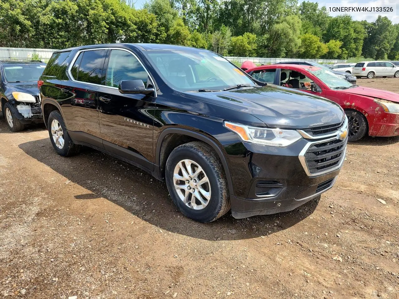 2019 Chevrolet Traverse Ls VIN: 1GNERFKW4KJ133526 Lot: 61763536