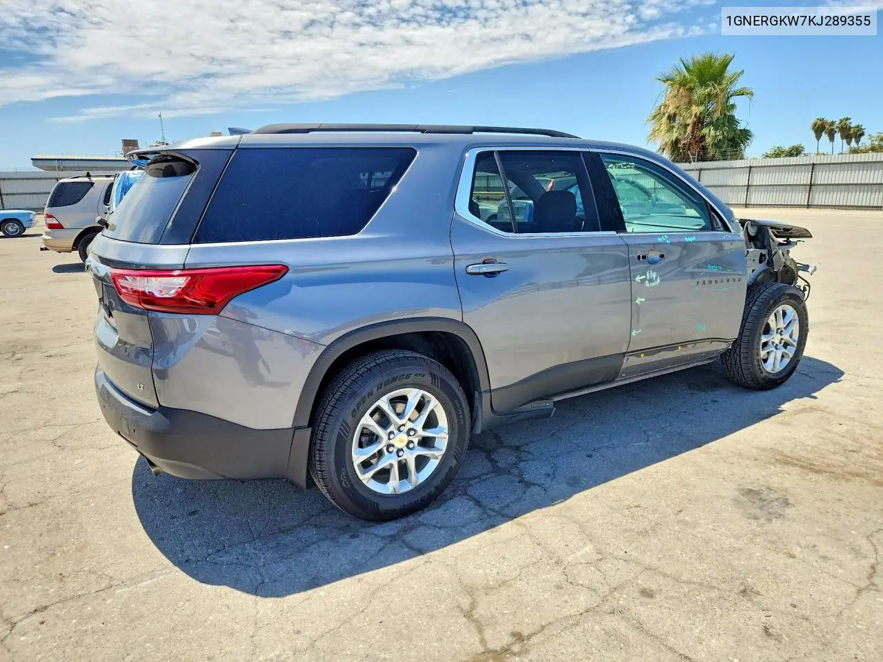 2019 Chevrolet Traverse Lt VIN: 1GNERGKW7KJ289355 Lot: 61815016
