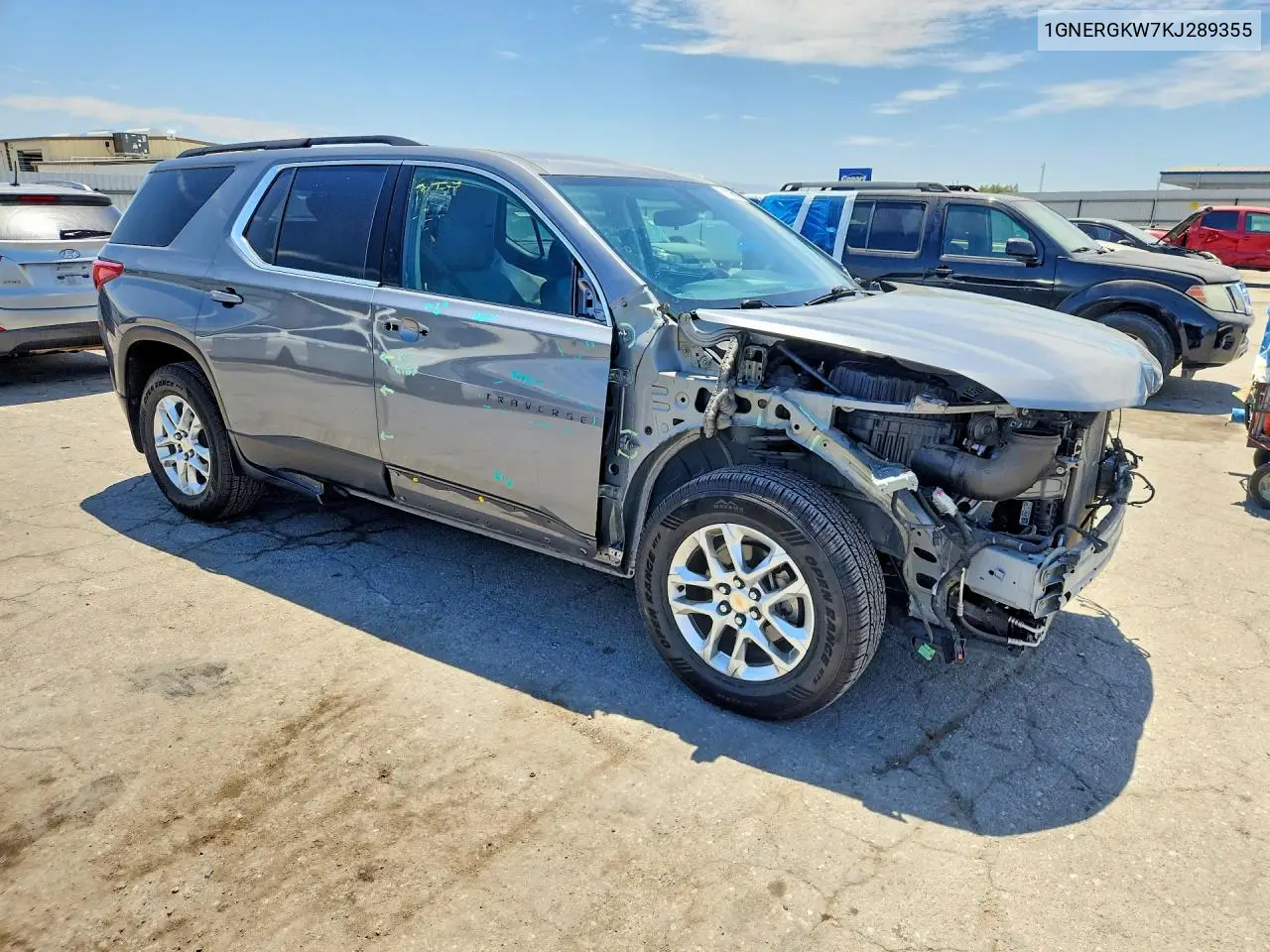 2019 Chevrolet Traverse Lt VIN: 1GNERGKW7KJ289355 Lot: 61815016