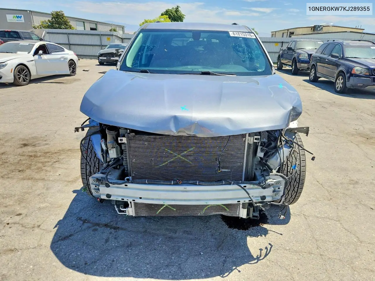 2019 Chevrolet Traverse Lt VIN: 1GNERGKW7KJ289355 Lot: 61815016