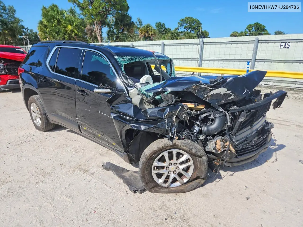 2019 Chevrolet Traverse Lt VIN: 1GNEVHKW7KJ284786 Lot: 62004416
