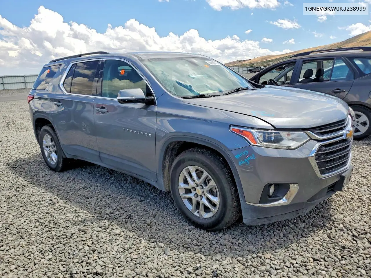 1GNEVGKW0KJ238999 2019 Chevrolet Traverse Lt