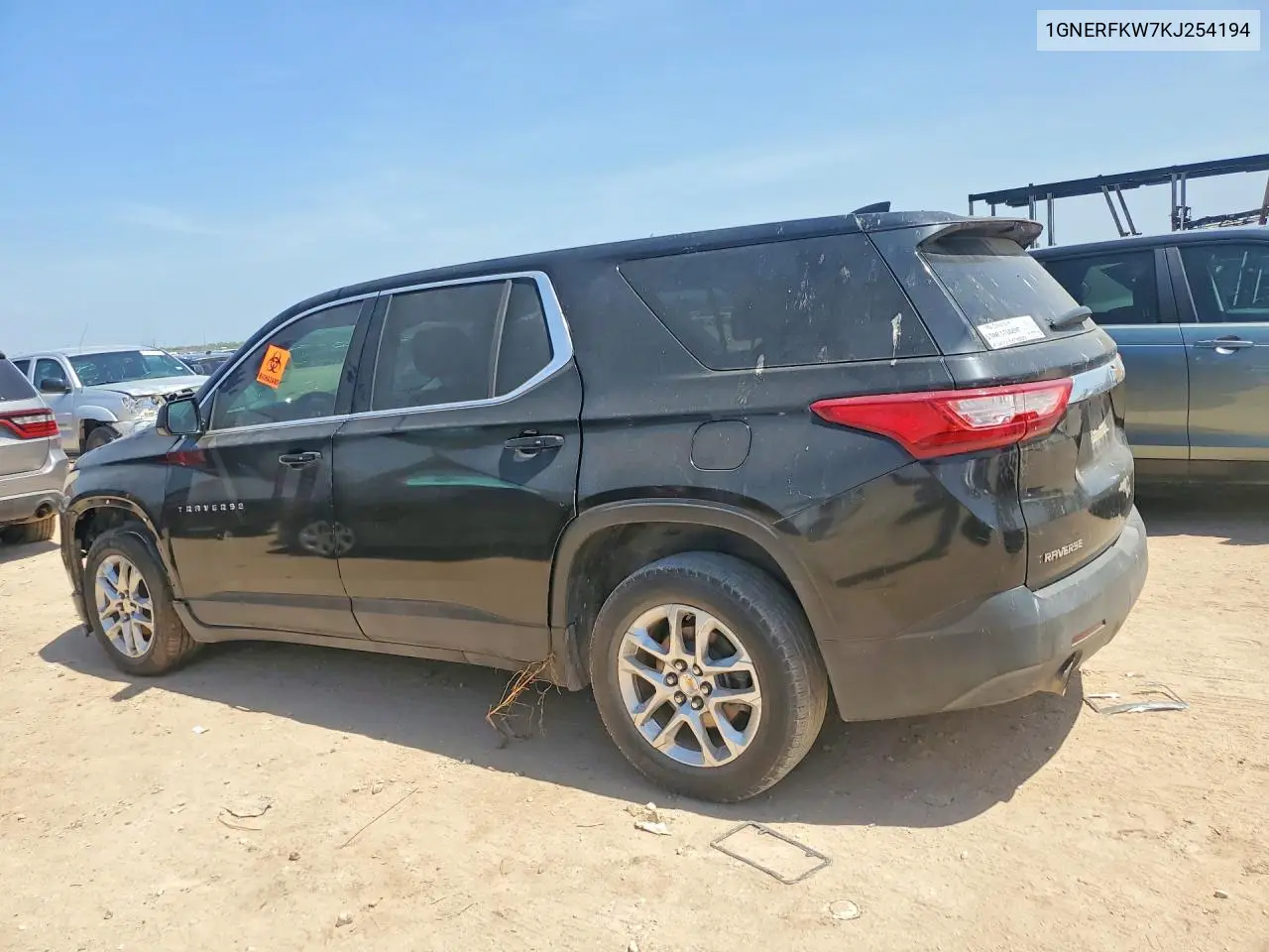 2019 Chevrolet Traverse Ls VIN: 1GNERFKW7KJ254194 Lot: 62219596
