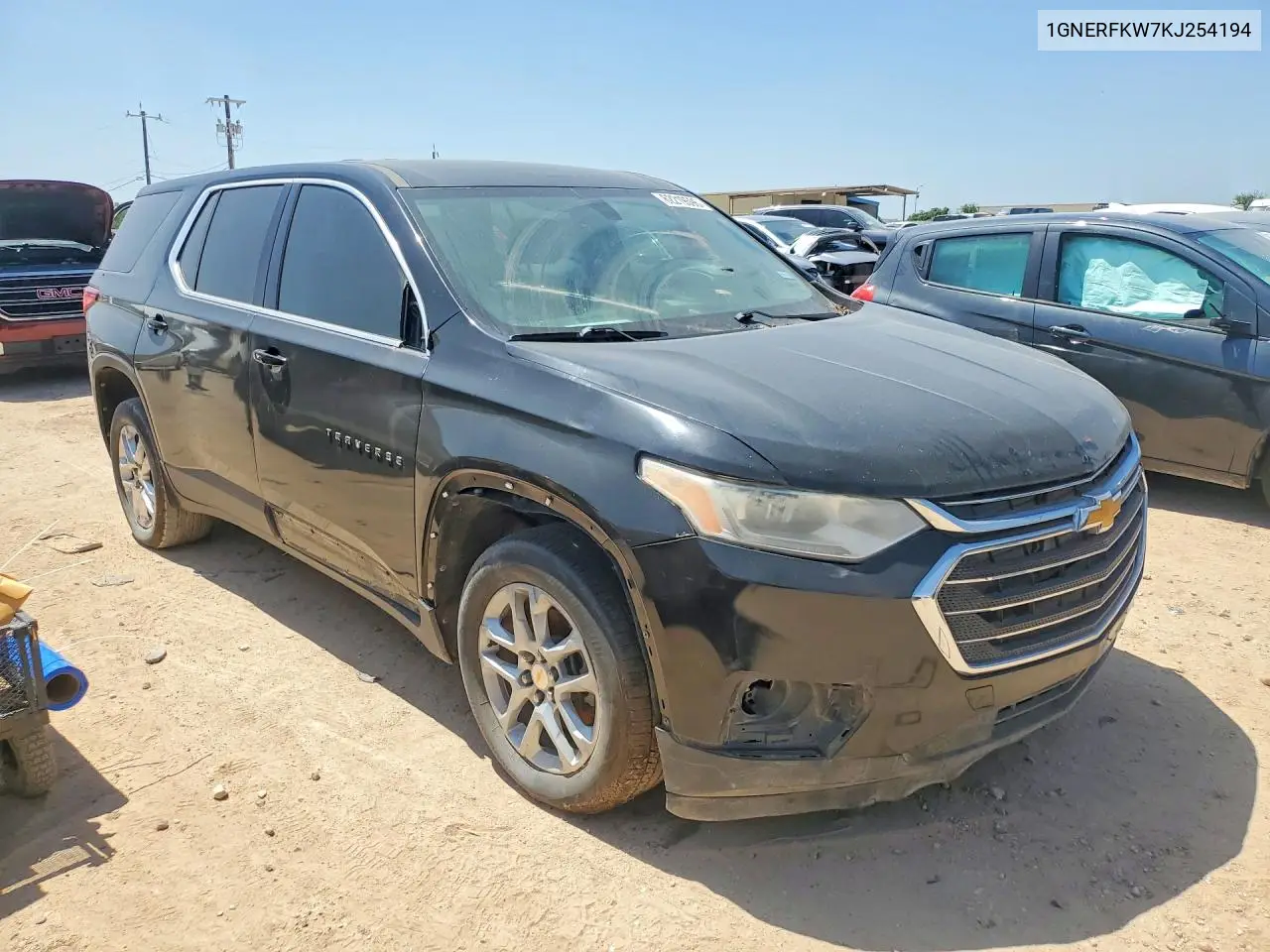 2019 Chevrolet Traverse Ls VIN: 1GNERFKW7KJ254194 Lot: 62219596