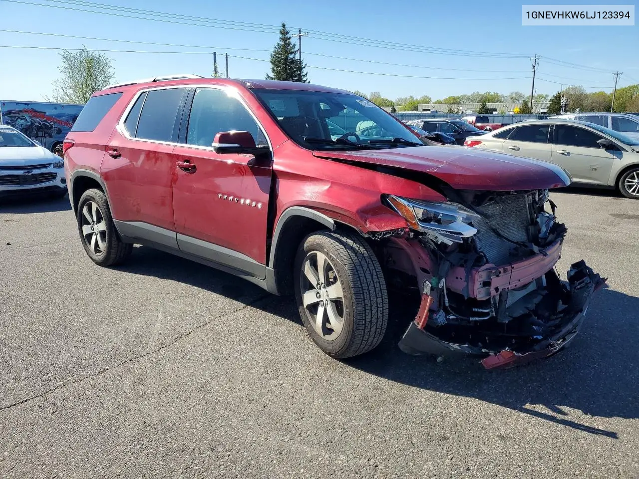 1GNEVHKW6LJ123394 2020 Chevrolet Traverse Lt