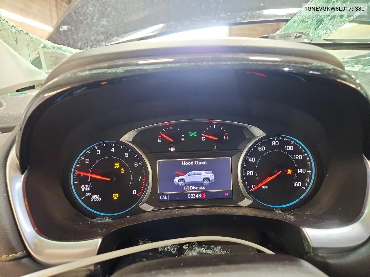 2020 Chevrolet Traverse Lt VIN: 1GNEVGKW8LJ179380 Lot: 59802926