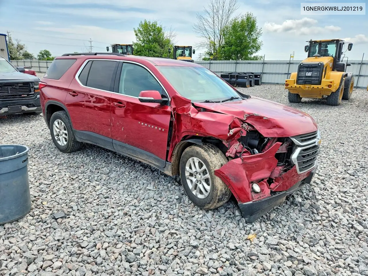 2020 Chevrolet Traverse Lt VIN: 1GNERGKW8LJ201219 Lot: 59983906
