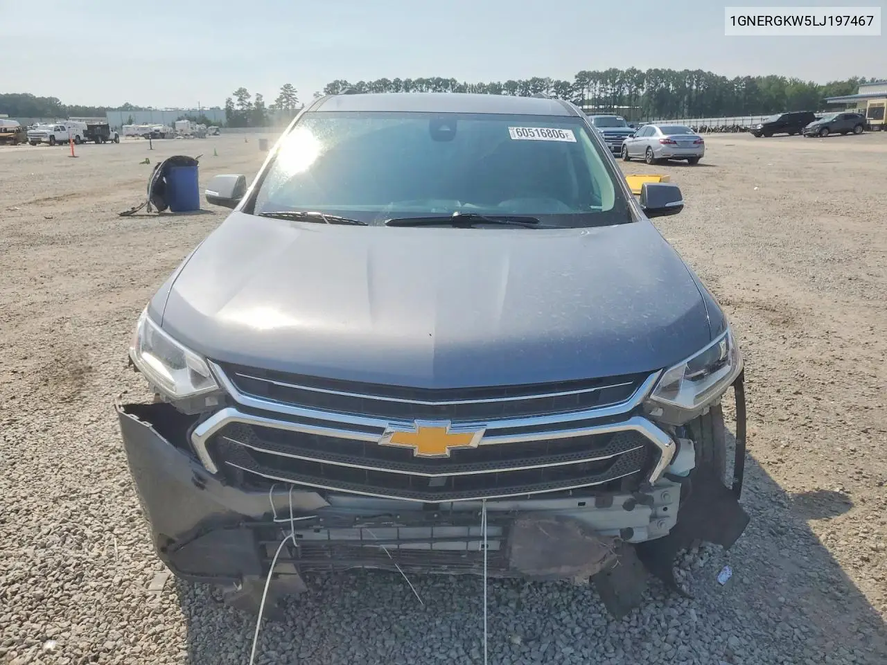 2020 Chevrolet Traverse Lt VIN: 1GNERGKW5LJ197467 Lot: 60516806