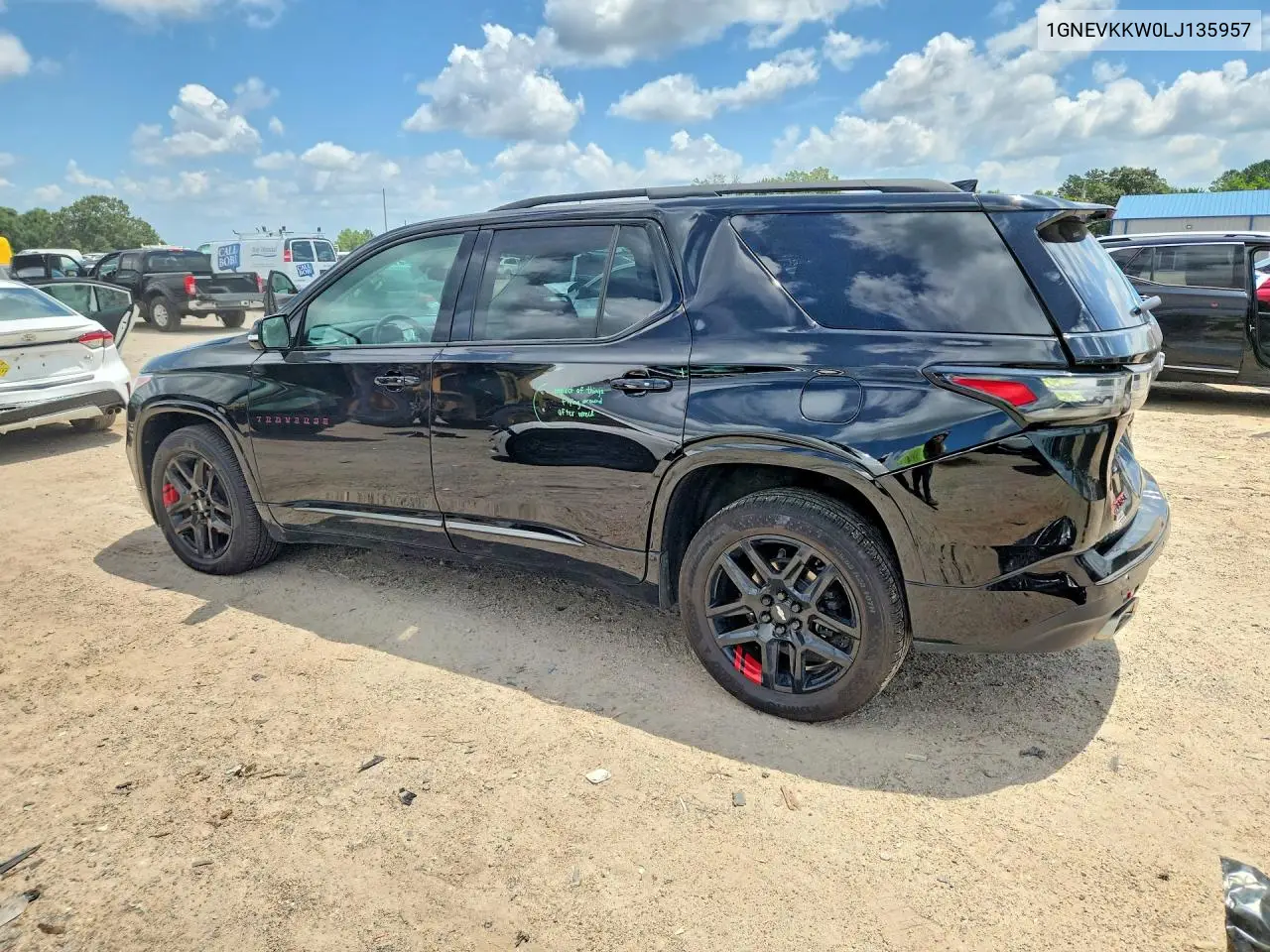 2020 Chevrolet Traverse Premier VIN: 1GNEVKKW0LJ135957 Lot: 60975646