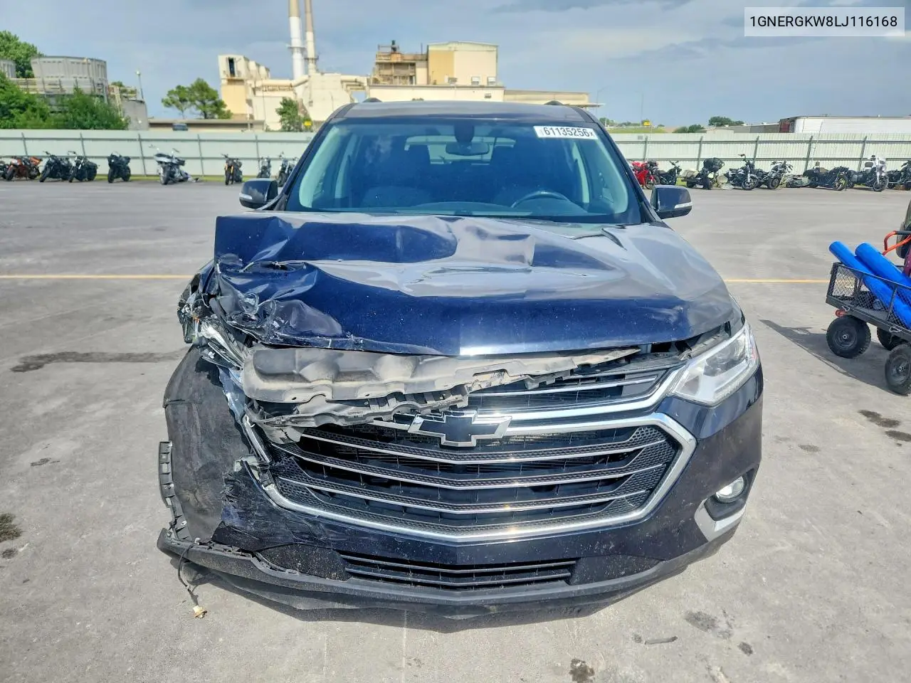 2020 Chevrolet Traverse Lt VIN: 1GNERGKW8LJ116168 Lot: 61135256