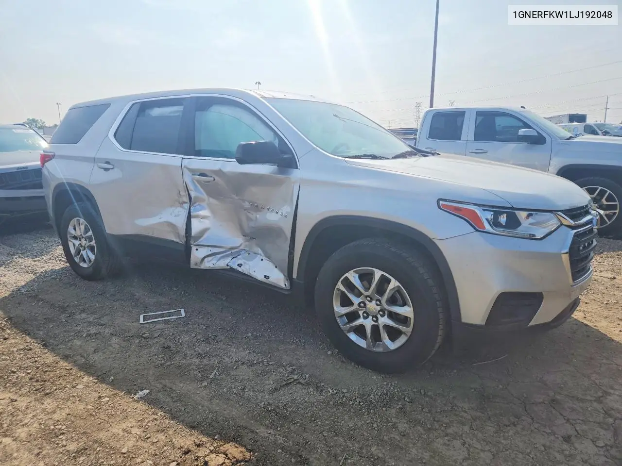 2020 Chevrolet Traverse Ls VIN: 1GNERFKW1LJ192048 Lot: 61166446