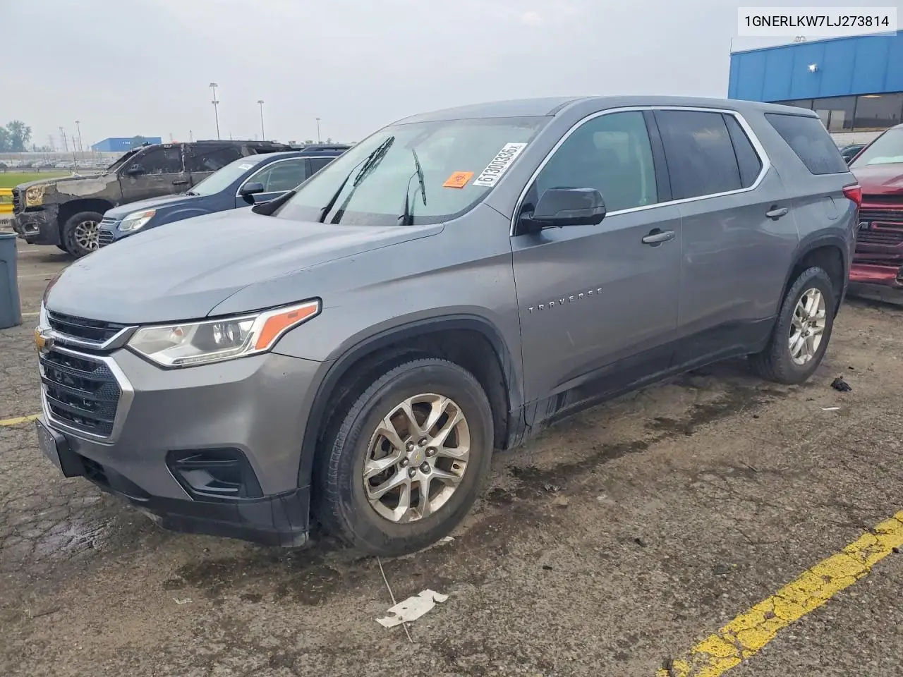 2020 Chevrolet Traverse Ls VIN: 1GNERLKW7LJ273814 Lot: 61300336