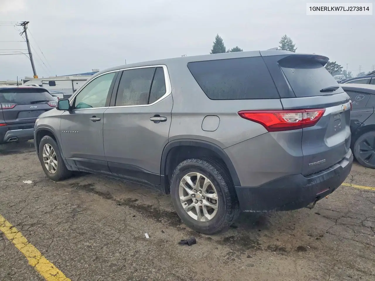 2020 Chevrolet Traverse Ls VIN: 1GNERLKW7LJ273814 Lot: 61300336