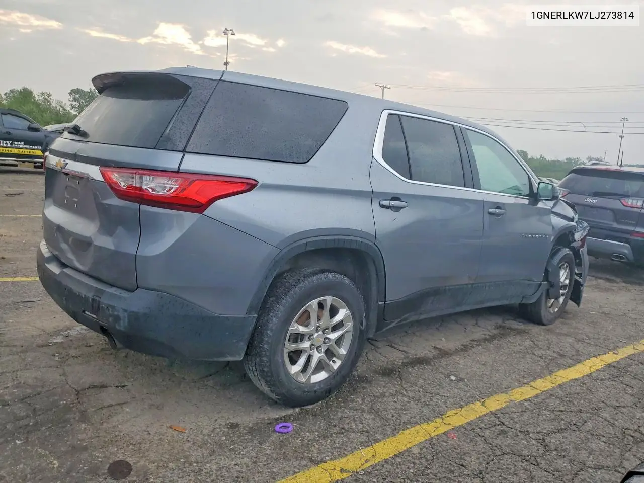 2020 Chevrolet Traverse Ls VIN: 1GNERLKW7LJ273814 Lot: 61300336