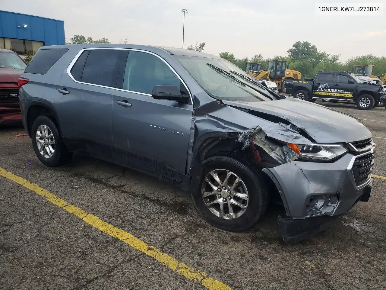 2020 Chevrolet Traverse Ls VIN: 1GNERLKW7LJ273814 Lot: 61300336