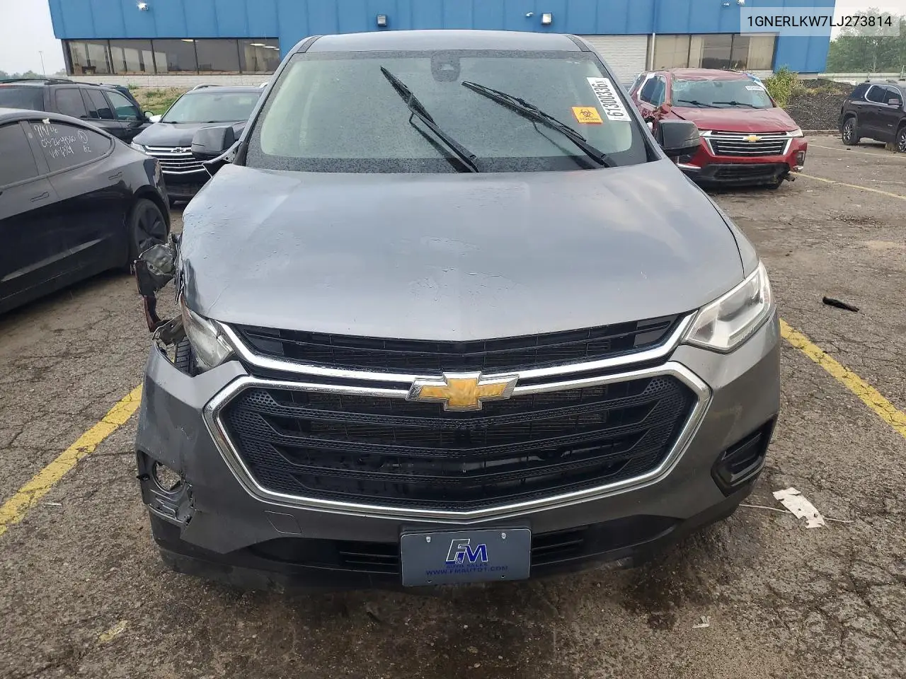 2020 Chevrolet Traverse Ls VIN: 1GNERLKW7LJ273814 Lot: 61300336