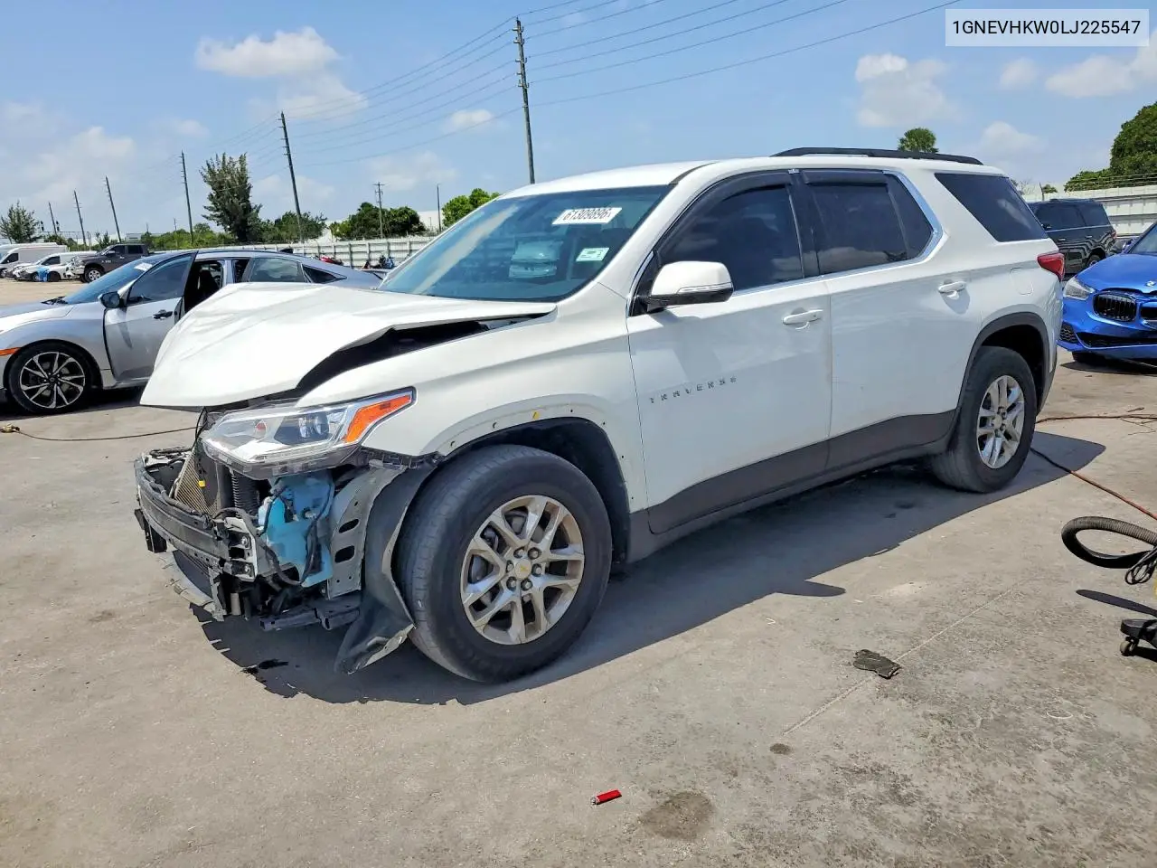 2020 Chevrolet Traverse Lt VIN: 1GNEVHKW0LJ225547 Lot: 61309896