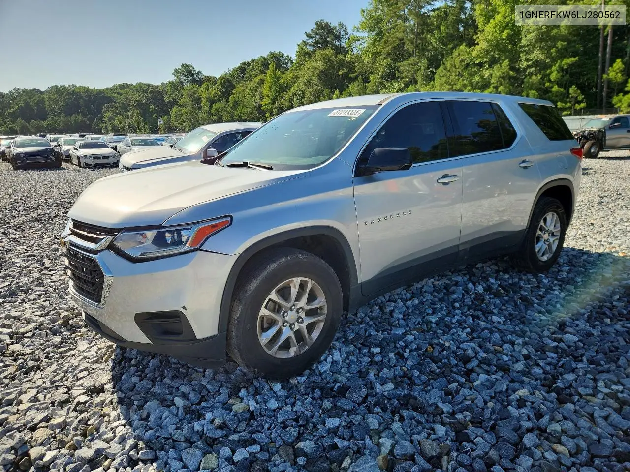2020 Chevrolet Traverse Ls VIN: 1GNERFKW6LJ280562 Lot: 61513326