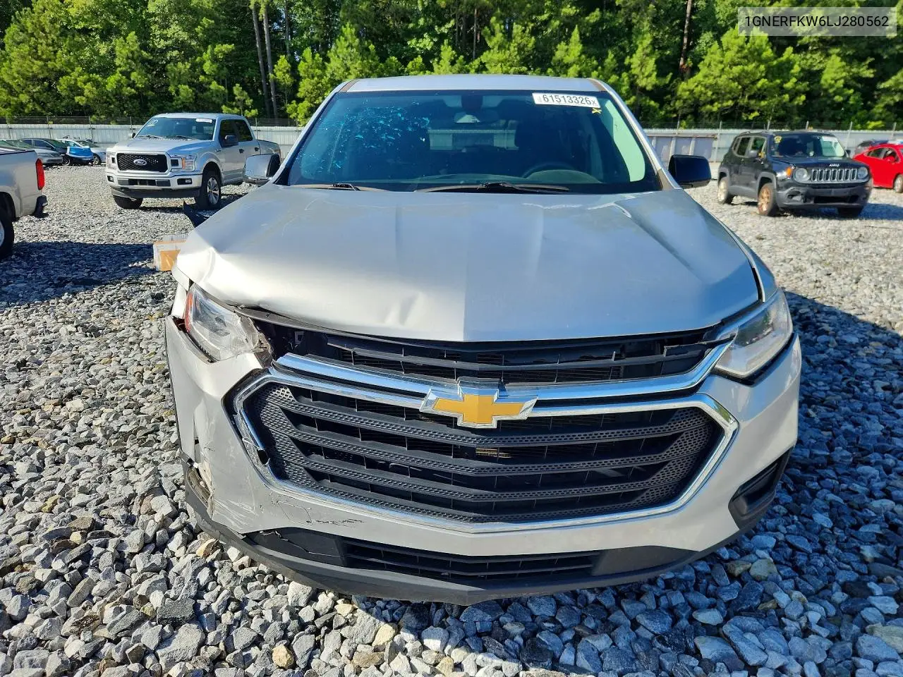 2020 Chevrolet Traverse Ls VIN: 1GNERFKW6LJ280562 Lot: 61513326